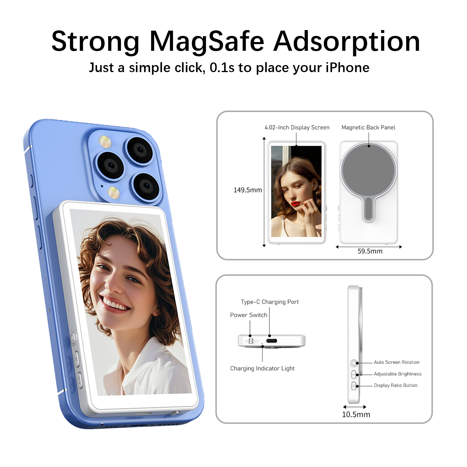 Wrongduck QS1 Phone Vlog Selfie Monitor Screen