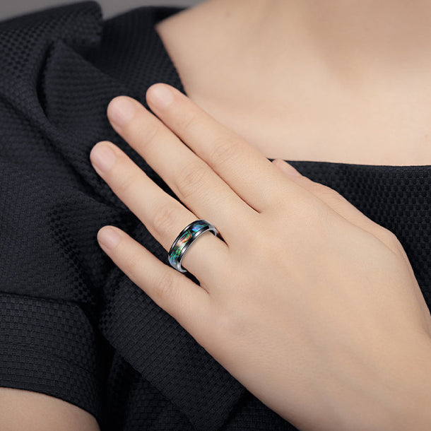 Wrongduck Rainbow Shell Bluetooth Smart Ring Health Tracker