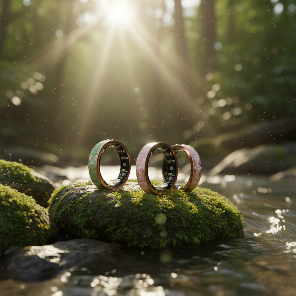 Wrongduck Retro Bluetooth Smart Ring Health Tracker for Women