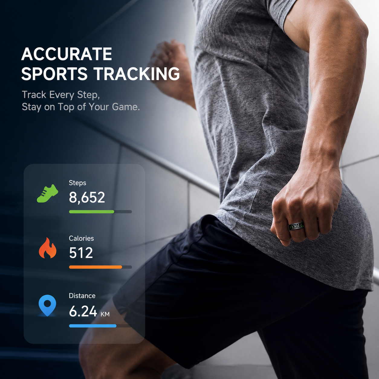 Wrongduck SY1 Bluetooth Smart Ring Health Tracker Vibration Alerts