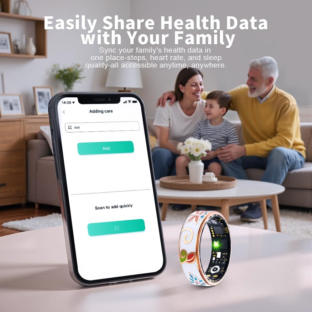 Wrongduck Butterfly Pattern Bluetooth Smart Ring Health Tracker