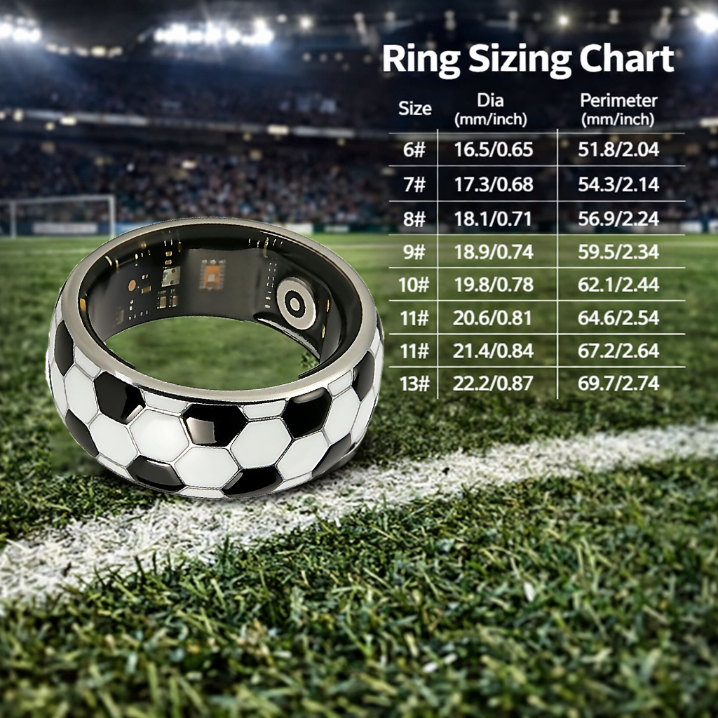 Wrongduck Football Bluetooth Smart Ring Gesundheits-Tracker