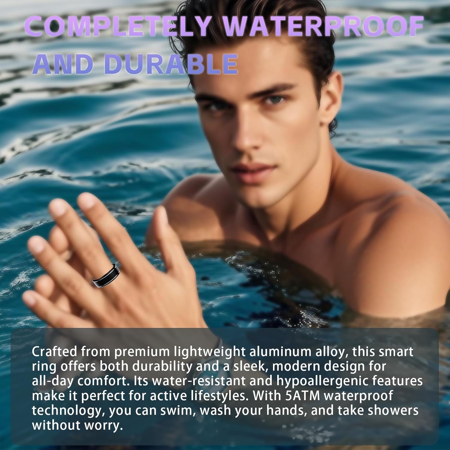 Wrongduck Bluetooth Smart Ring mit Satin-Finish als Gesundheitstracker