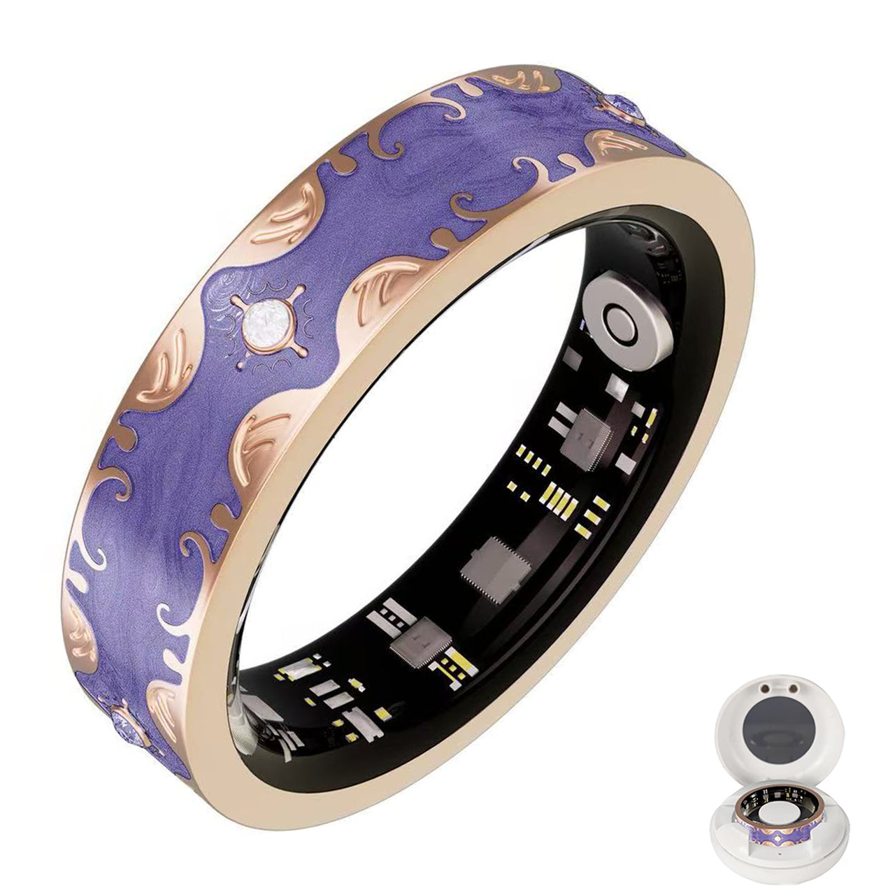 Wrongduck Retro Bluetooth Smart Ring Health Tracker for Women