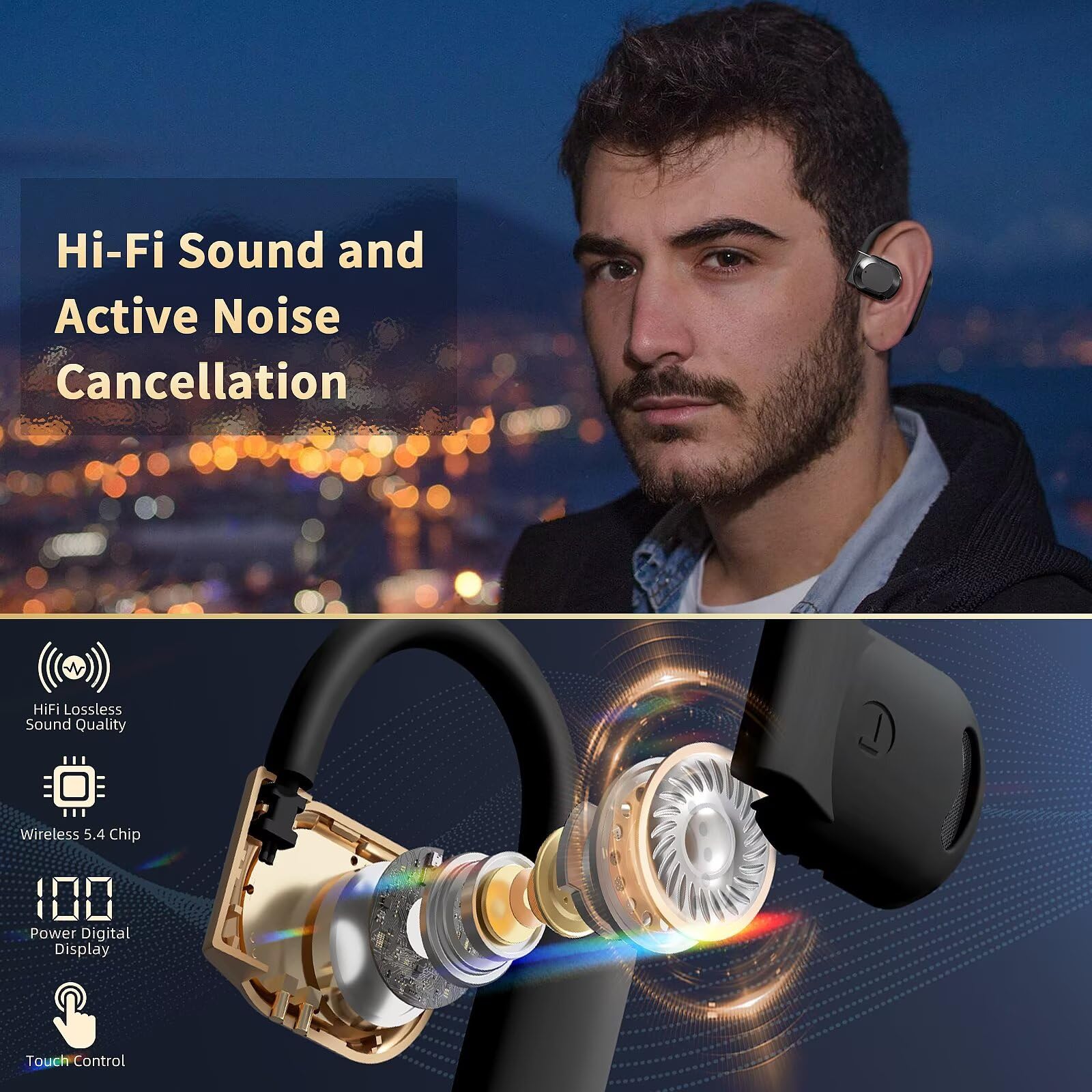 Auriculares inalámbricos Bluetooth Wrongduck M62 Ai Translator