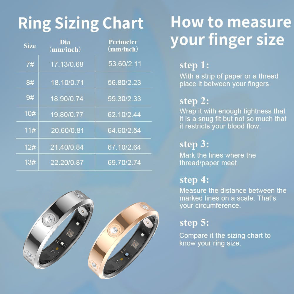 Wrongduck HR1 Bluetooth Smart Ring Health Tracker for Women