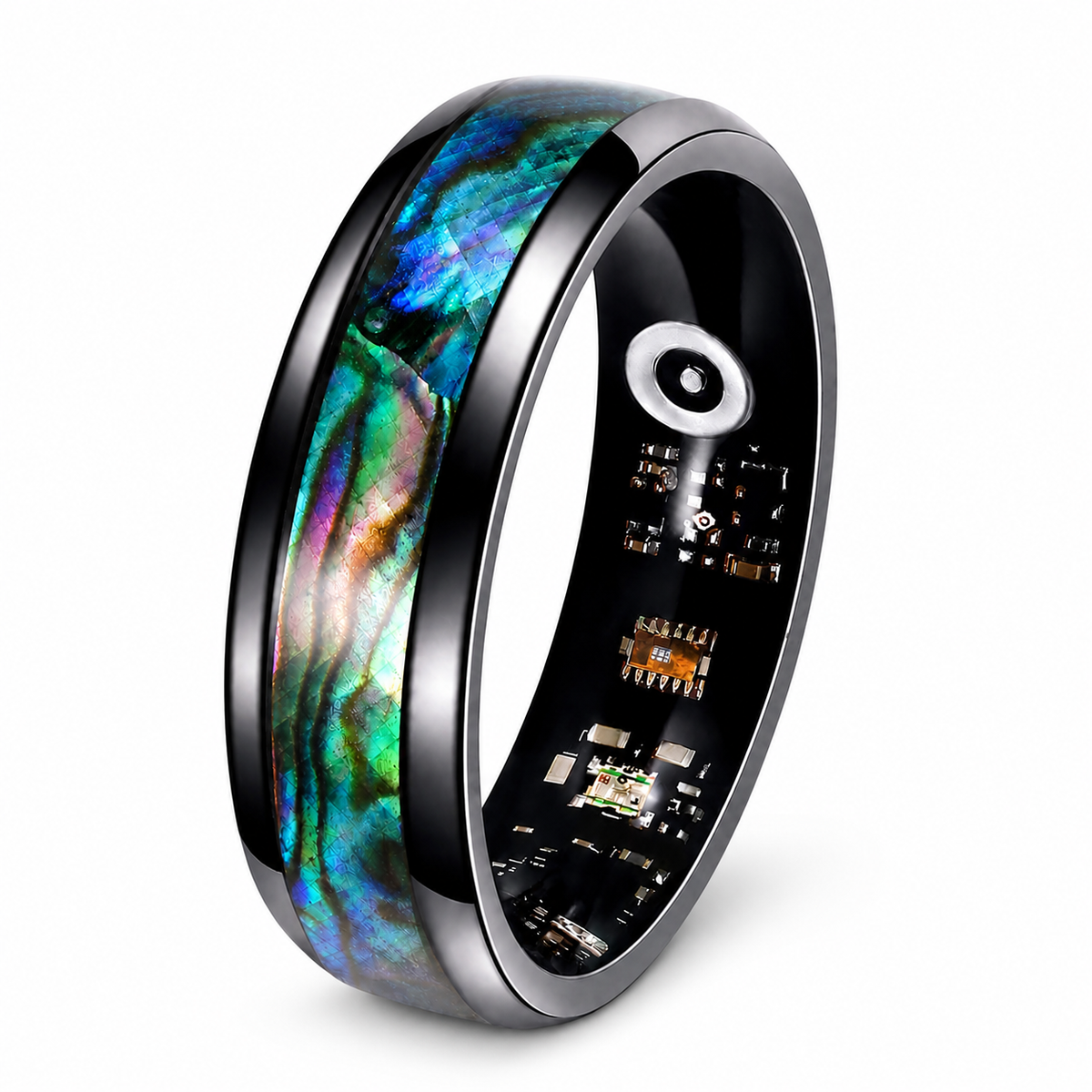 Wrongduck Nebula smart ring angled white background product view#color_nebula