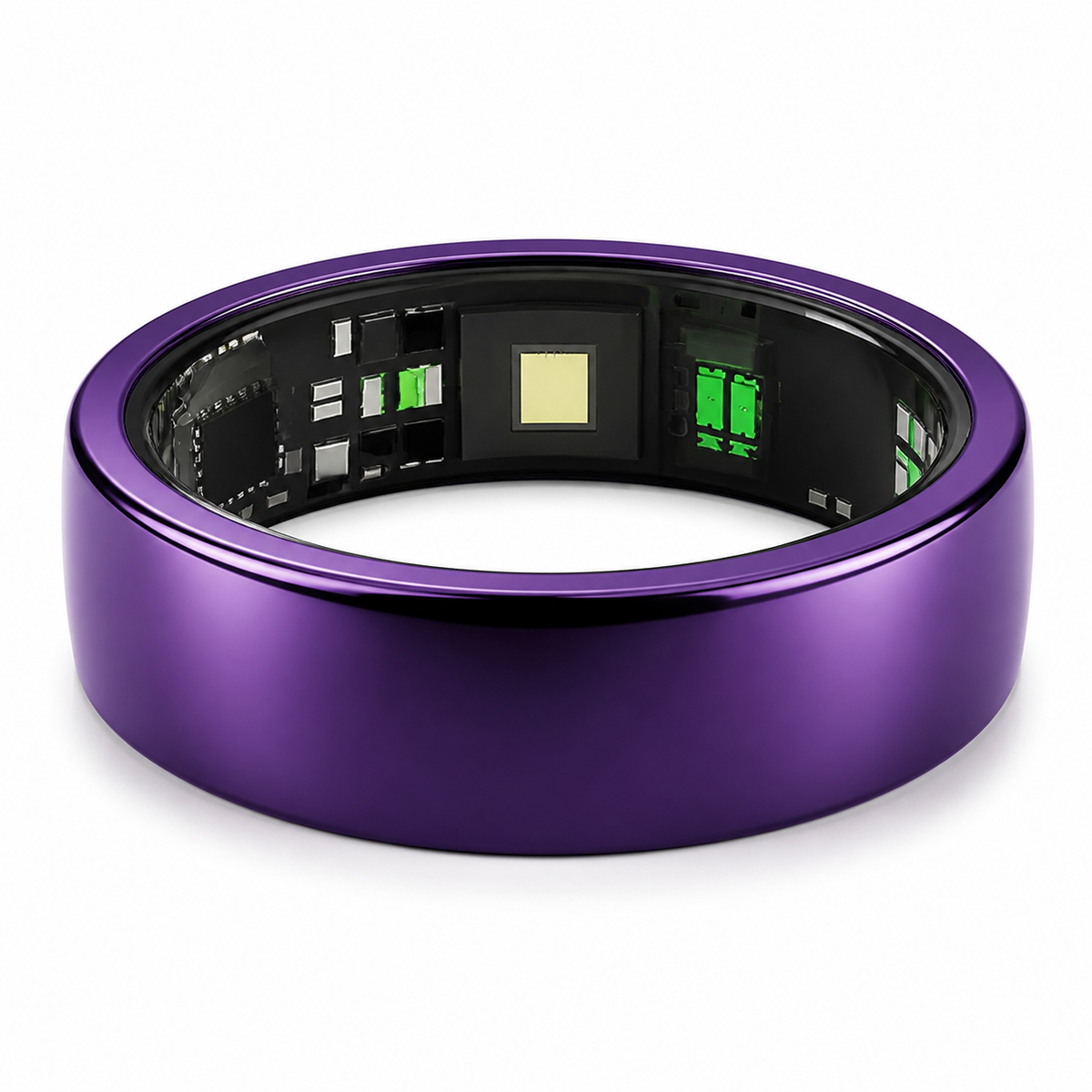 Purple smart ring flat white background product view#color_purple