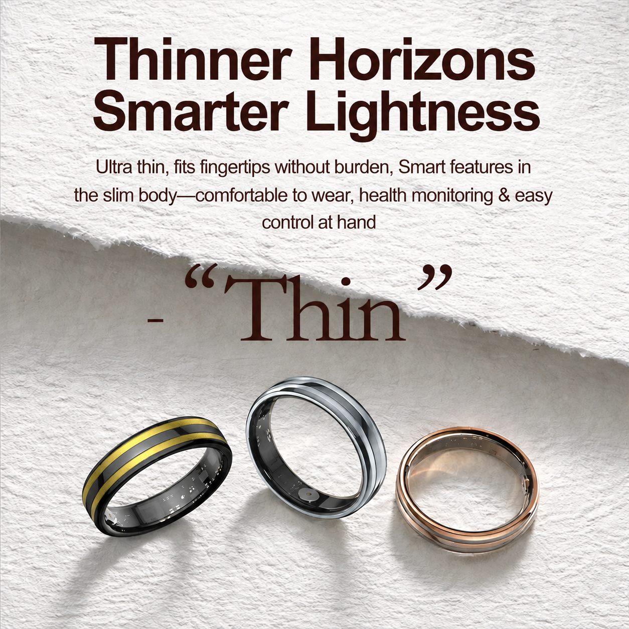 Wrongduck HR2 Bluetooth Smart Ring Health Tracker