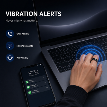 Wrongduck SY1 Bluetooth Smart Ring Health Tracker Vibration Alerts