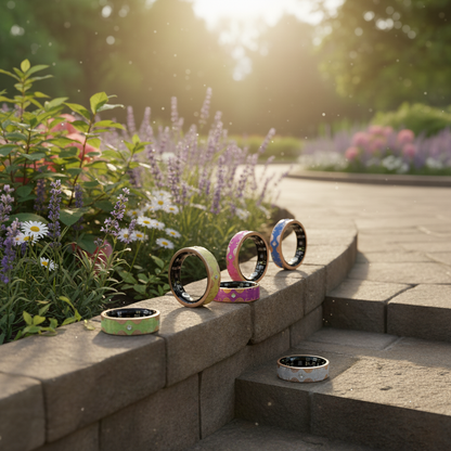 Wrongduck Retro Bluetooth Smart Ring Health Tracker for Women