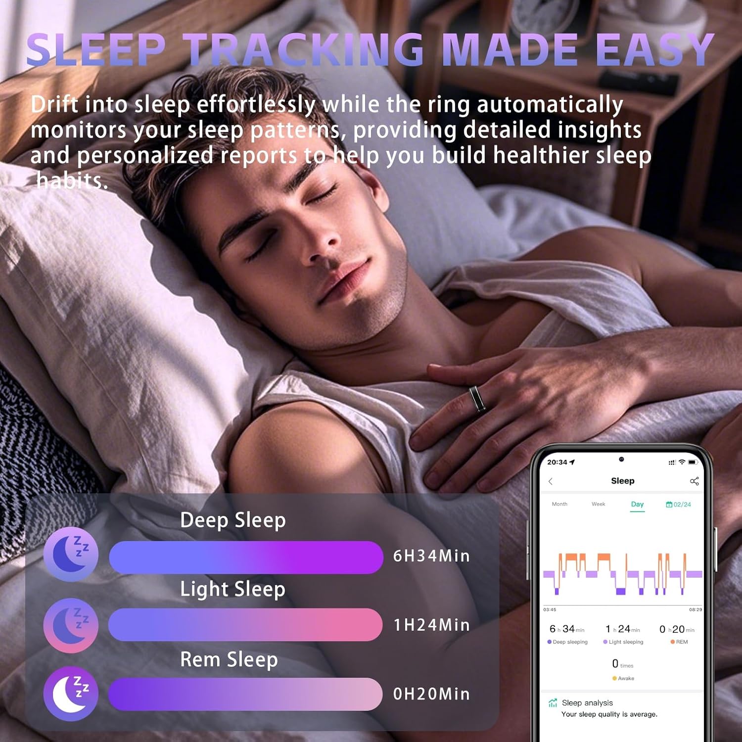 Wrongduck Bluetooth Smart Ring mit Satin-Finish als Gesundheitstracker 