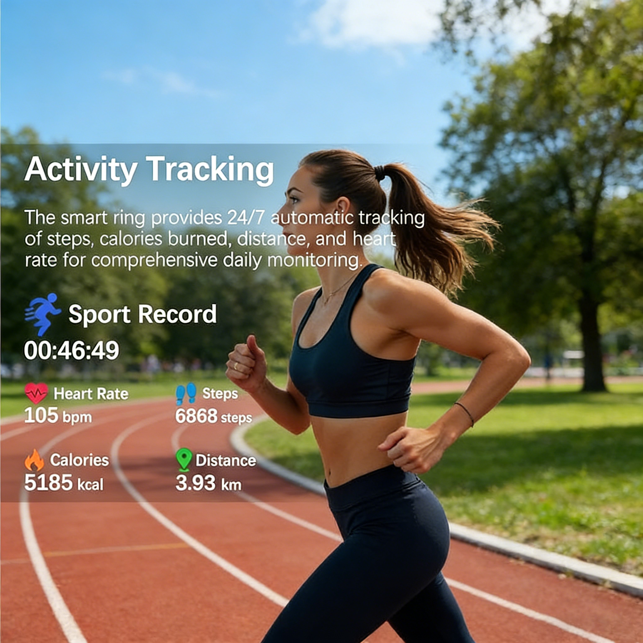 Wrongduck Butterfly Floral Bluetooth Smart Ring Health Tracker