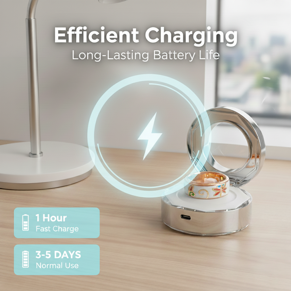 Wrongduck Butterfly Floral Bluetooth Smart Ring Health Tracker