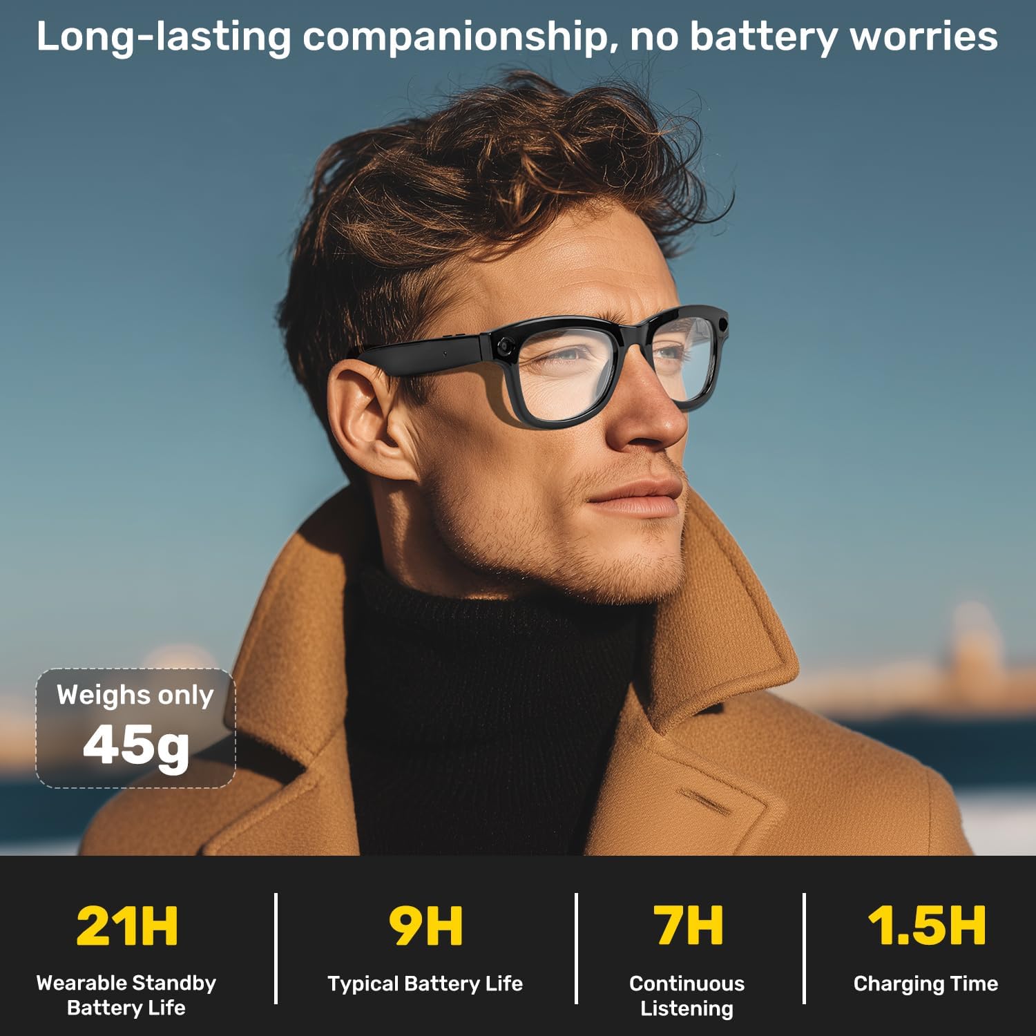 Wrongduck SG9 Bluetooth AI Smart Glasses with Camera