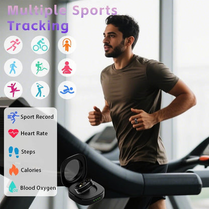 Wrongduck Bluetooth Smart Ring mit Satin-Finish als Gesundheitstracker 