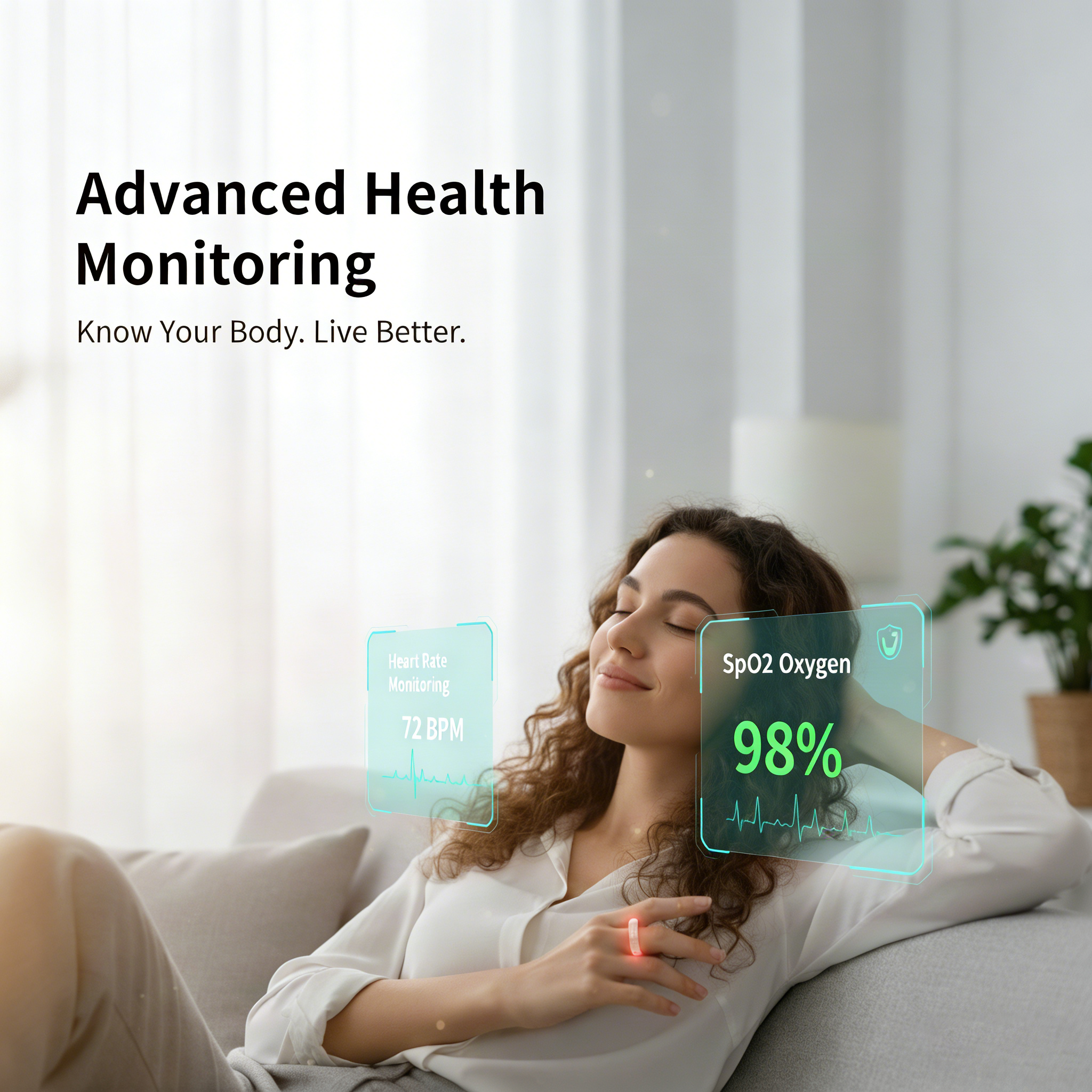 Wrongduck Retro Bluetooth Smart Ring Health Tracker for Women