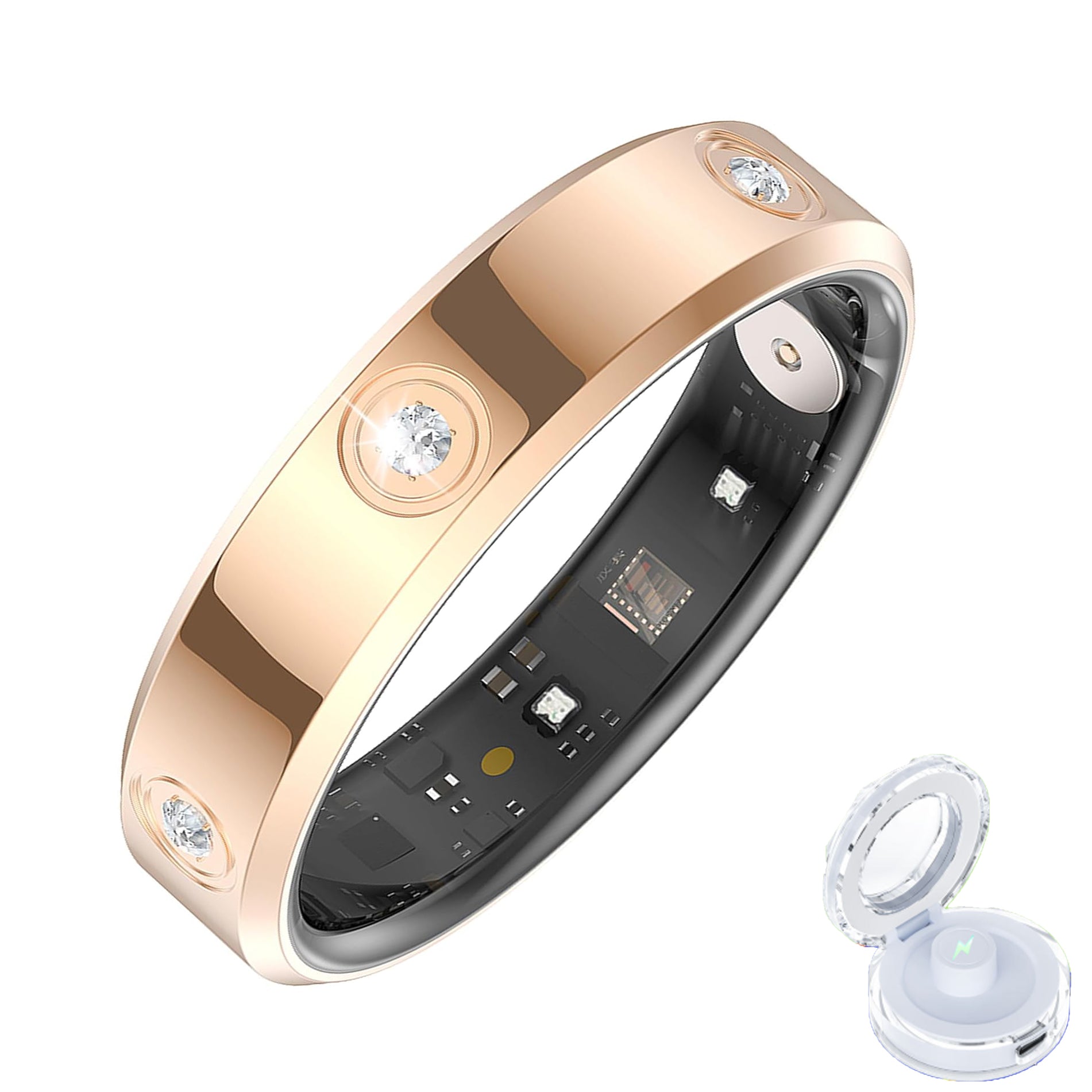 Wrongduck HR1 Bluetooth Smart Ring Health Tracker for Women