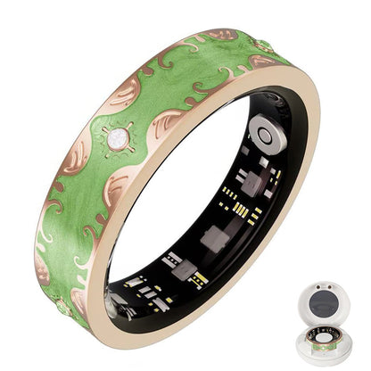 Wrongduck Retro Bluetooth Smart Ring Health Tracker for Women
