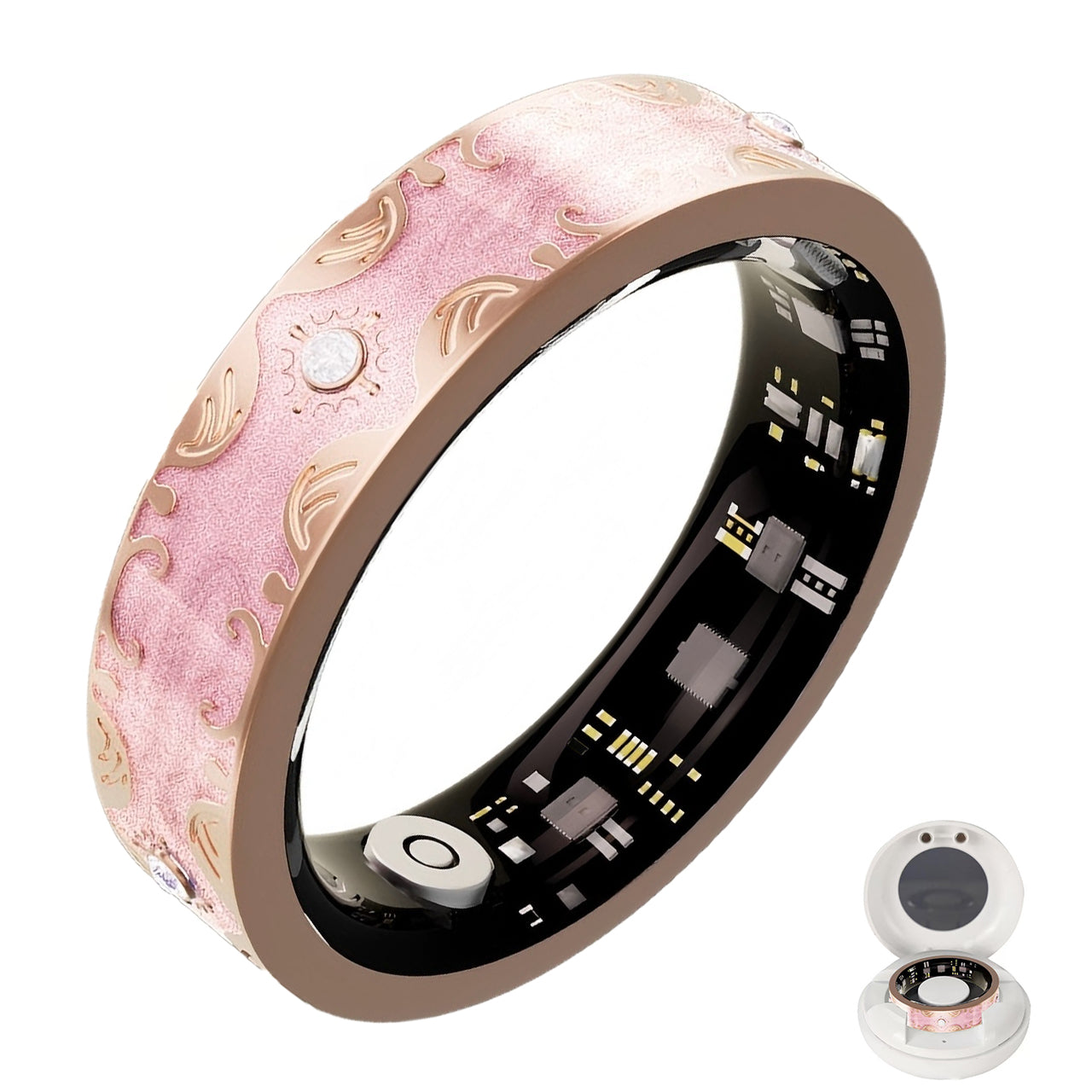 Wrongduck Retro Bluetooth Smart Ring Health Tracker for Women