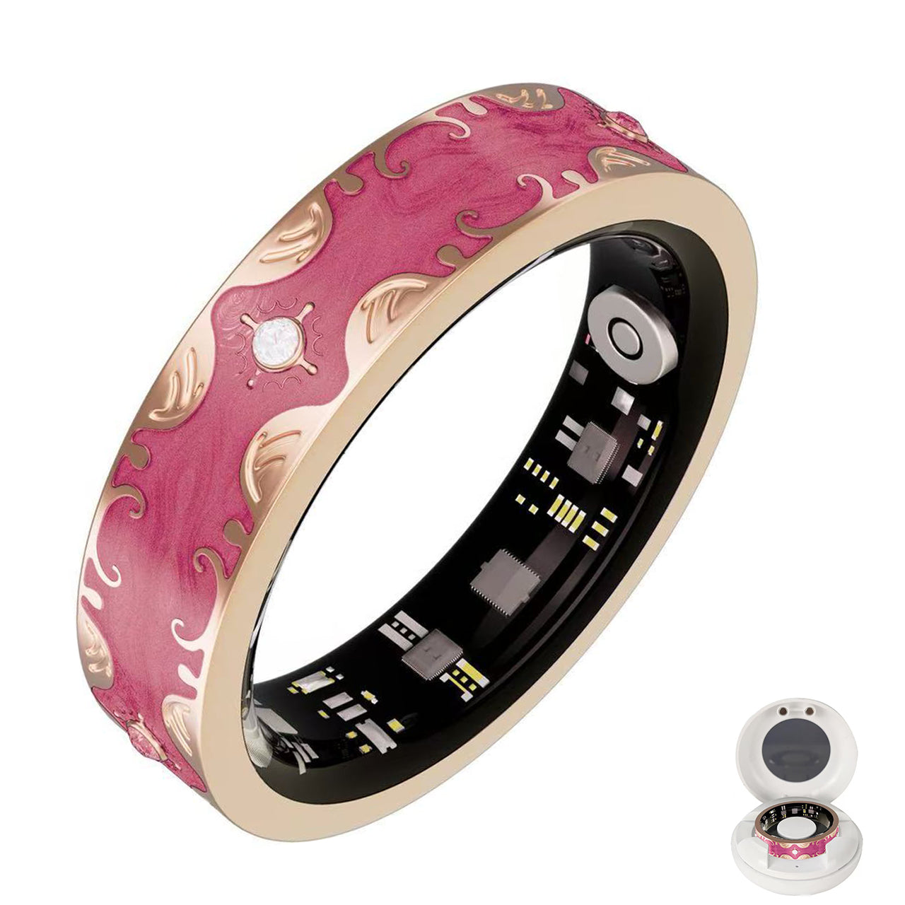 Wrongduck Retro Bluetooth Smart Ring Health Tracker for Women