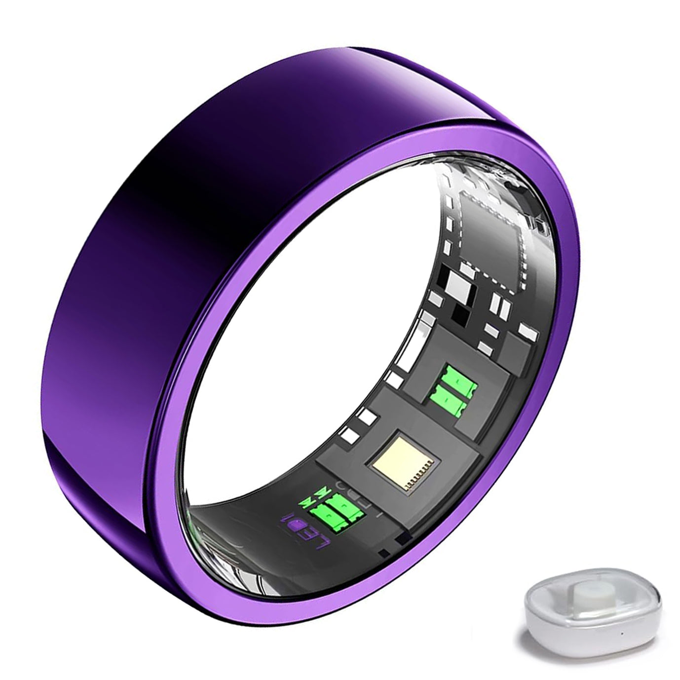 Wrongduck Purple Bluetooth Smart Ring Health Tracker