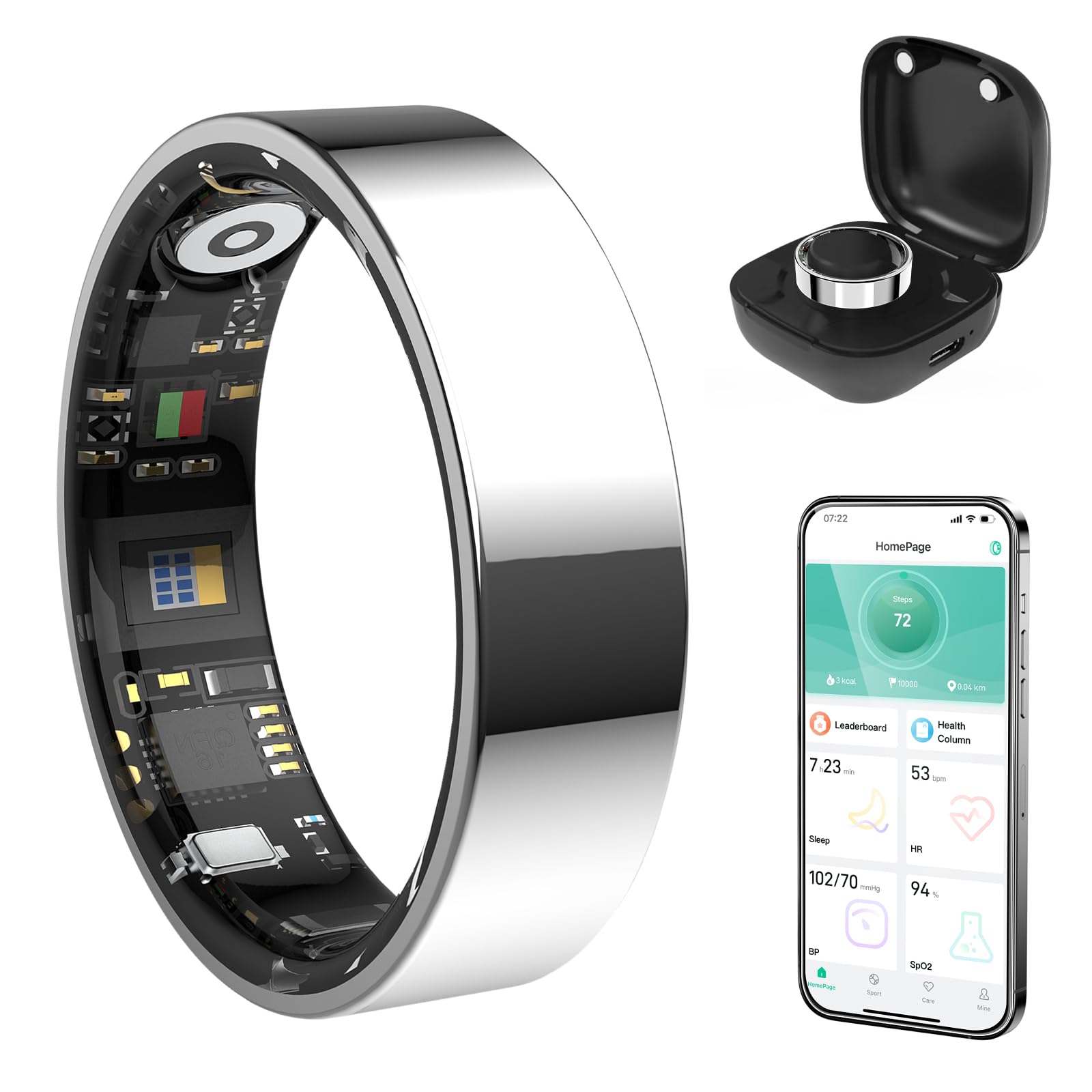 Wrongduck SR1 Bluetooth Smart Ring Gesundheitstracker 