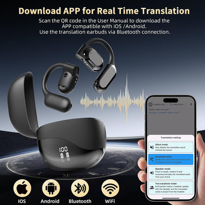 Wrongduck M62 Ai Translator Kabellose Bluetooth-Ohrhörer 