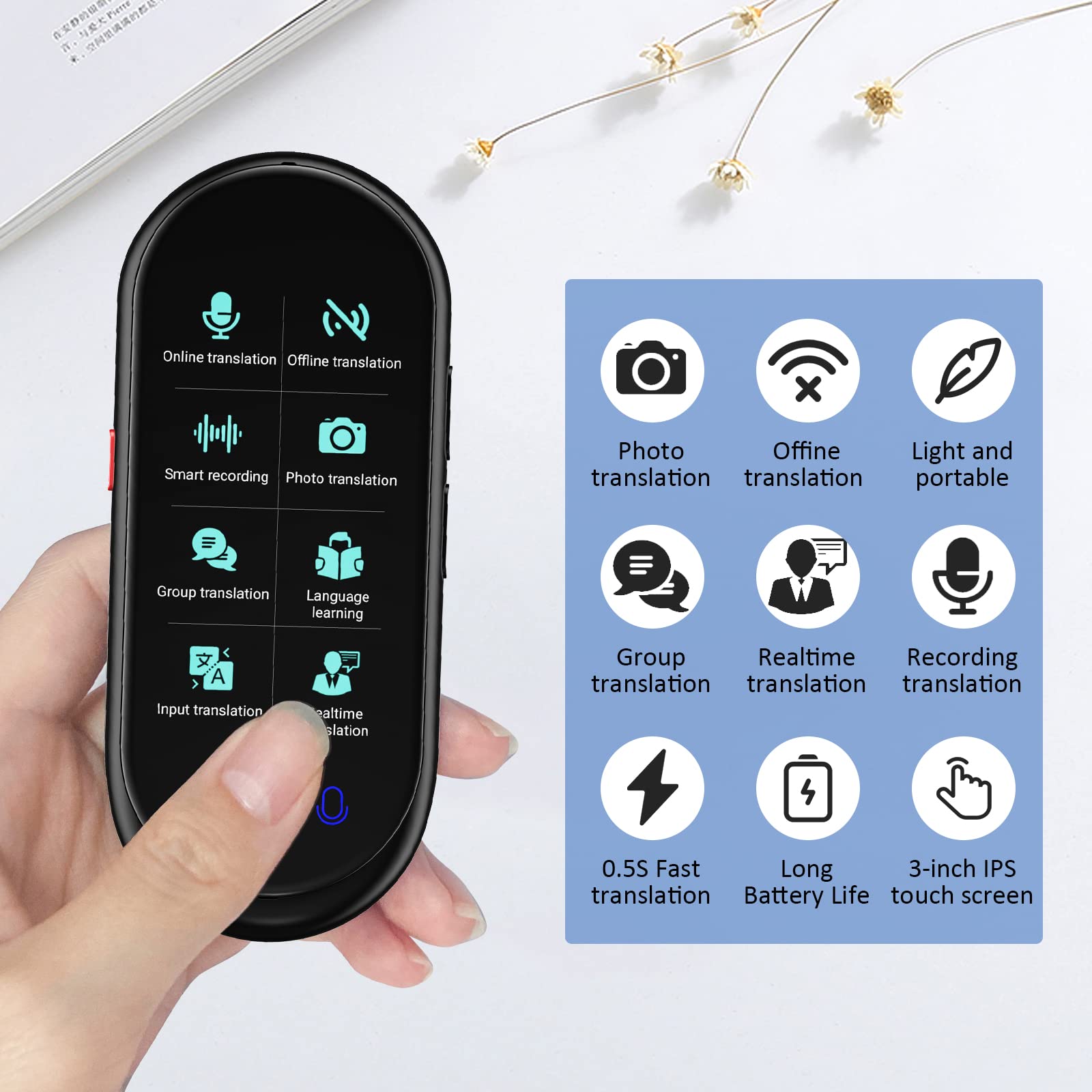 Wrongduck Z1 Portable AI Translator Language Translator