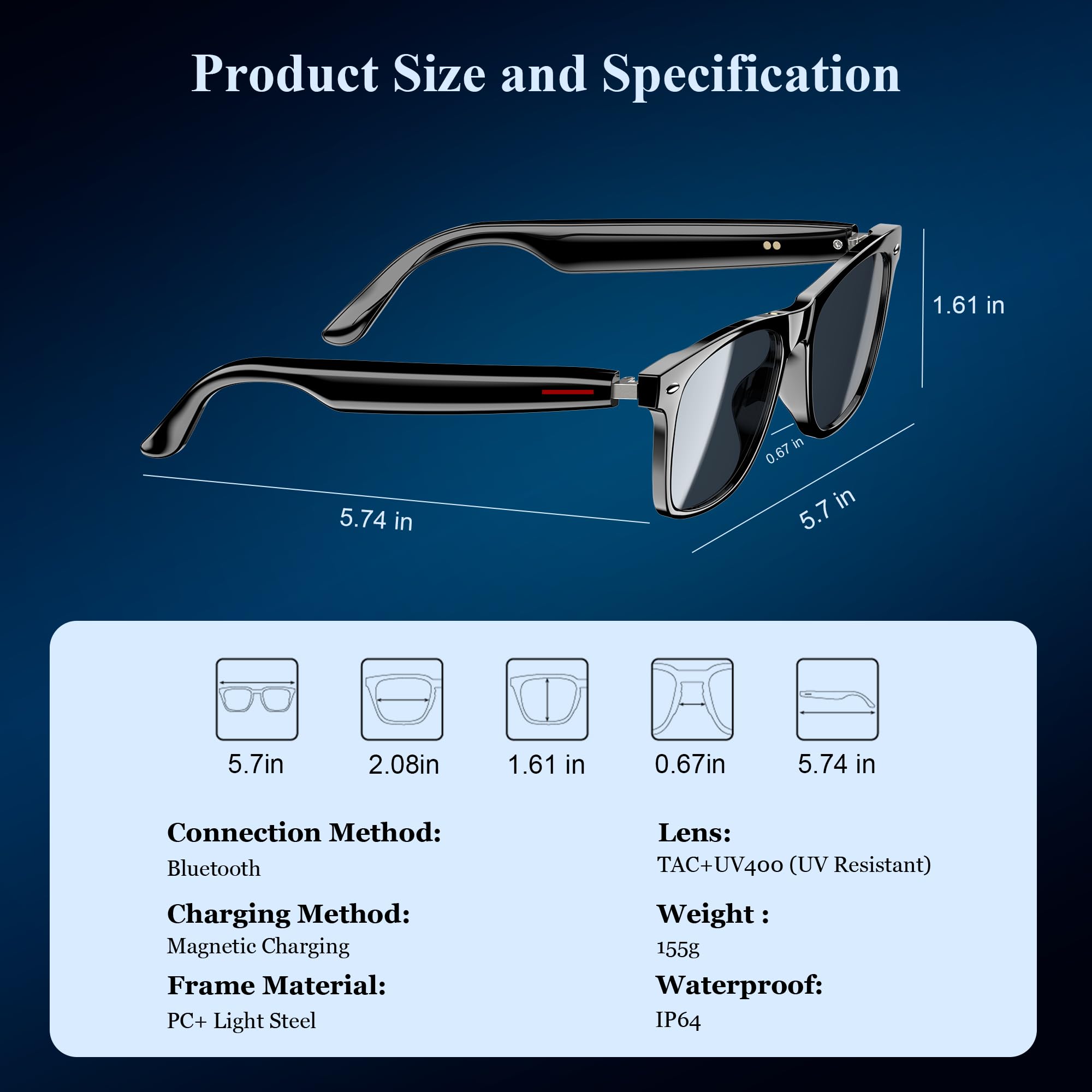 Wrongduck SG2 Bluetooth Audio Smart Glasses