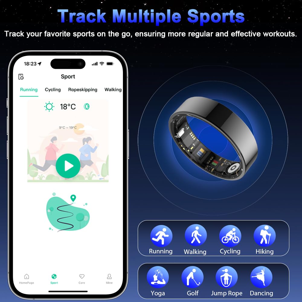 Wrongduck SR1 Bluetooth Smart Ring Health Tracker