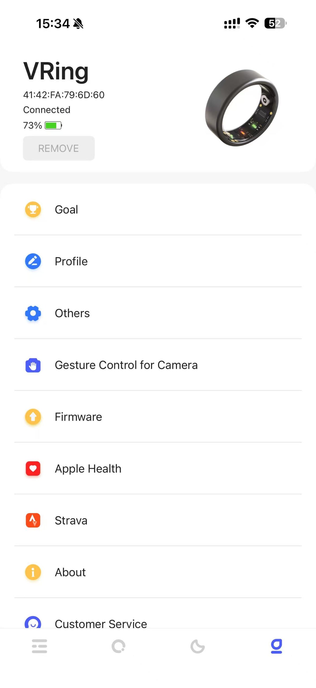 Da Rings mine page from original app screenshots