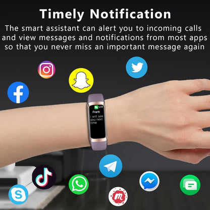 C60 band displaying a message notification surrounded by social and messaging app icons