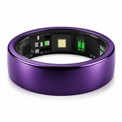 Purple smart ring flat white background product view#color_purple