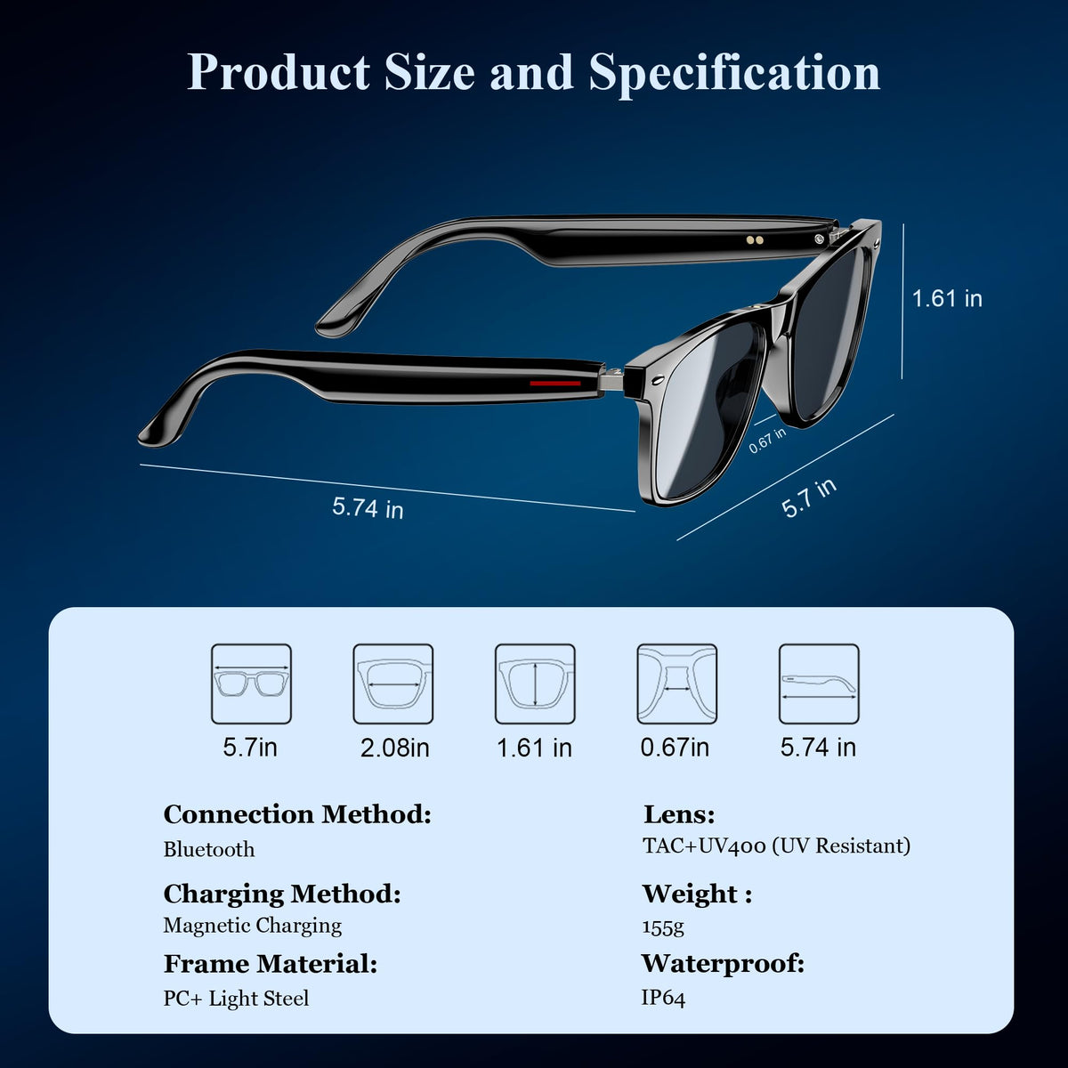 Wrongduck SG2 Bluetooth Audio Smart Glasses - Wrongduck